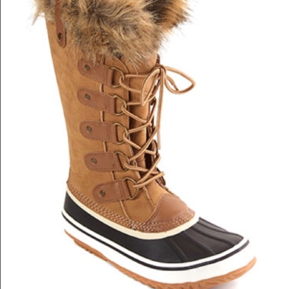 Esprit Edith duck winter boots faux fur size 9